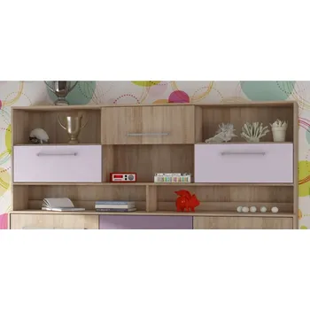 Dětská postel Nástavec k multifunkční posteli CEDUNA, dub sonoma/levandulová, 5 let záruka +možnost VÝNOSU + vyzvednutí ZDARMA