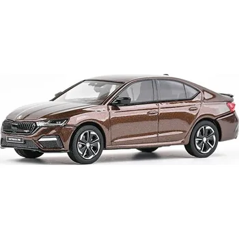 autíčko Škoda Octavia IV RS 2020 Hnědá Amber Metalíza 1:43 Škoda Octavia 4 - kovový model