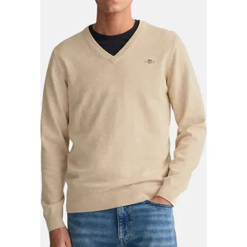 Pánský svetr Béžový svetr Gant - Velikost 3XL, Barva Béžová 55836 8030562
