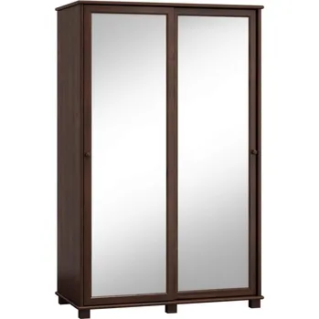 Šatní skříň Kombinovaná skříň 2D BHAGIRA 7, šíře 120 cm, masiv borovice, moření: ořech + vyzvednutí ZDARMA