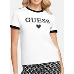 Dámské bílé triko Guess - Velikost XL, Barva Bílá 55863 V4RI04K8FQ4