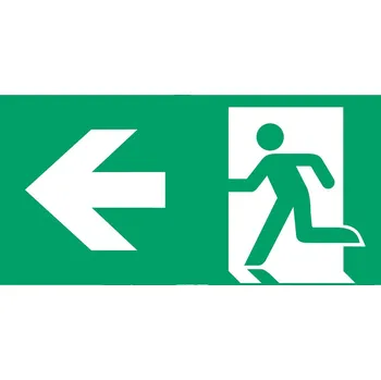 Lampička B-Safety Štítek pro únik.cestu typ C pro L-LUX standard Eco bílá, zelená