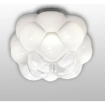 Fabbian Cloudy LED stropní svítidlo mráčkové 26 cm - stropní upevnění výška 2 cm bílá, čirá, hliník - Doprava zdarma
