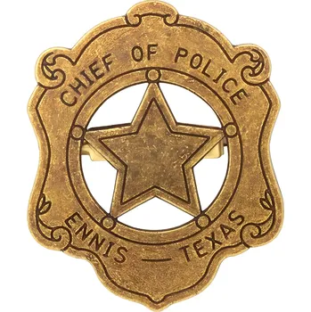 Replika zbraně Replika odznak, hvězda Chief of Police Ennis Texas