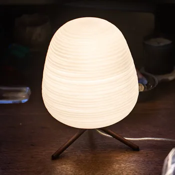 Lampička Foscarini Rituals 3 skleněná stolní lampa stmívač - délka napájecího kabelu 200 cm bílý satinovaný 1 x 105 W - Doprava zdarma