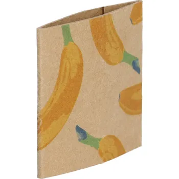 Jednorázové nádobí Reklamní CreaSleeve Kraft 154 papírový kraftový rukáv na zakázku, přírodní