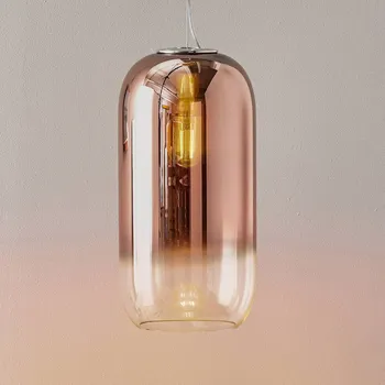 Svítidlo Artemide Gople závěsné světlo, sklo, měď/stříbrná - Ø baldachýn 19 cm 1 x 20 W - Doprava zdarma