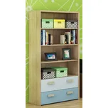 Regál NELLORE, dub sonoma/světle modrá/modrá, 5 let záruka + vyzvednutí ZDARMA