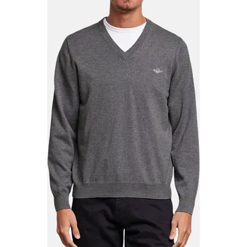 Pánský svetr Šedý svetr Gant - Velikost 3XL, Barva Šedá 55835 8030562