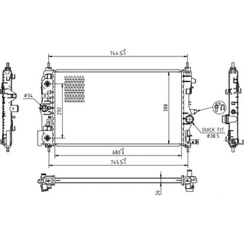 Chladič motoru Chladič, chlazení motoru HART 622 289