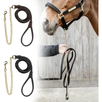 Vodítko pro psa Vodítko kožené s řetízkem Kentucky