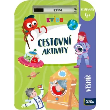 Desková hra Albi Kvído Cestovní aktivity Vesmír tématický sešit s mazatelným fixem