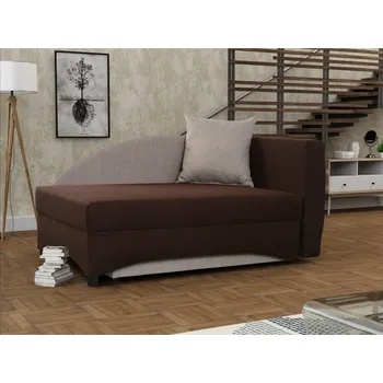 Pohovka Válenda PAVONIA 3 pravá, hnědá látka/béžová látka + vyzvednutí ZDARMA