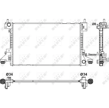 Chladič motoru Chladič, chlazení motoru NRF 53160