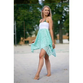 Dámské šaty VFstyle Dámský plážový přehoz 2v1 Timea mintový Velikost: L-XL