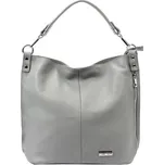 Kožená kabelka MiaMore 01-053 DOLLARO - popelavá