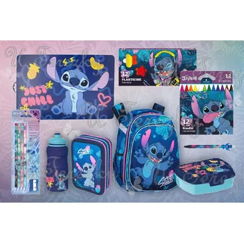 Školní batoh Lilo and Stitch Zvýhodněná školní sada Lilo a Stitch batoh Turtle 16˝ set 9 ks třípatrový vybavený penál F015780/09/03