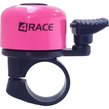 Zvonek na kolo Zvonek 4RACE mini růžový - Růžová, 35mm