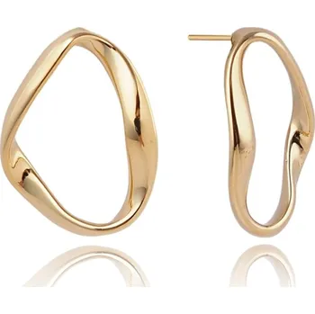 Náušnice Flamenco Mystique 14k pozlacené náušnice z chirurgické oceli, puzeta KST3258