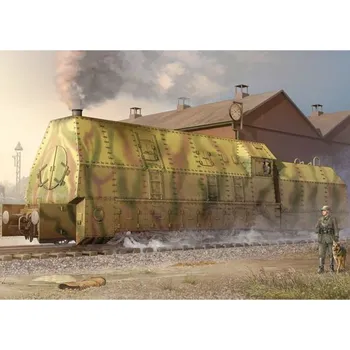 Plastikový model German Panzerlok BR57 Armoured Locomotive - Trumpeter 00219