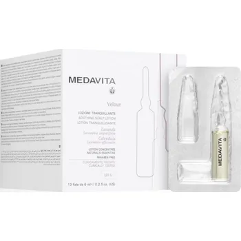 Vlasová regenerace Medavita Velour Soothing Scalp Lotion intenzivní zklidňující péče na vlasy 12x6 ml