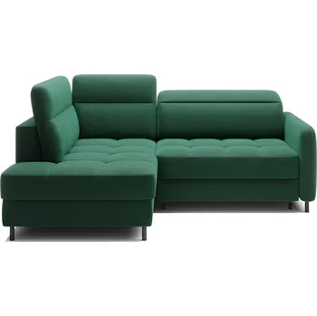 Sedací souprava Eltap Rohová sedací souprava Barea Materiál a barva potahu: Lukso 35 - tmavě zelená, Orientace: levá