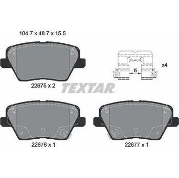 Brzdová destička Sada brzdových destiček, kotoučová brzda TEXTAR 2267501