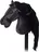 Hobby Horse kůň na tyči se zvuky 70 x 27 x 10 cm, černý