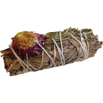 Vonná tyčinka Vykuřovací svazek Radost - Bílá šalvěj, rozmarín a slaměnka