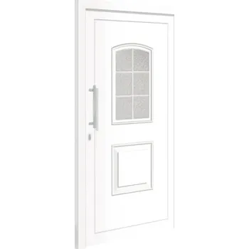 Vchodové dveře Plastové vchodové dveře Texas 110x210 cm L bílé