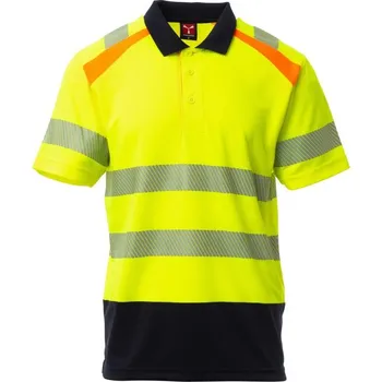 Pánská móda Pánská pracovní reflexní polokošile LANE, Payper Barva: ŽLUTÁ FLUO/NÁMOŘNICK, Velikost: L