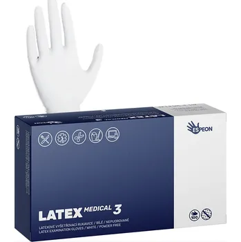 Pracovní rukavice ESPEON LATEX MEDICAL3 nepudrované rukavice 100ks