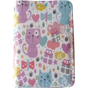 Dětská peněženka ,kočky s mašlemi a srdíčky