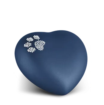 Smuteční dekorace Zvířecí urna Herz Paw - Navy 1,5l