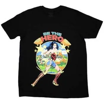 Pánské tričko Merch Dc Comics: Dc Comics Unisex T-shirt: Wonder Woman Be The Hero (medium) M
