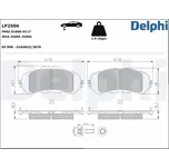 Sada brzdových destiček, kotoučová brzda DELPHI LP2506