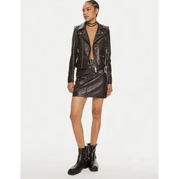 Dámský křivák Pinko Kožená bunda Costa Rica 103897 A21L Hnědá Regular Fit 46