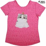 Dívčí tričko kr.r. WOLF S2016 růžové