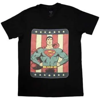 Pánské tričko Merch Dc Comics: Dc Comics Unisex T-shirt: Superman Stripes (medium) M