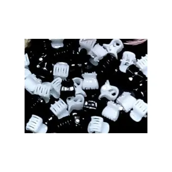 Plastové skřipečky malé cca 1cm černá a bílá Barva: Černá