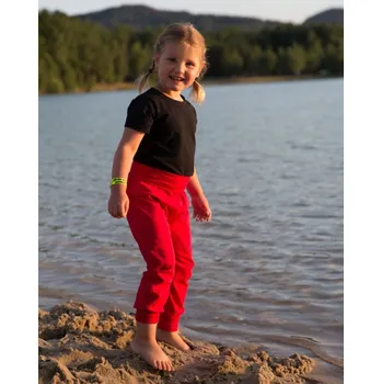 Dětské baggy tepláky, LEHKÉ, červené 116