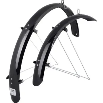 Blatník na kolo blatníky set FORCE 58 Aluflex 26" + vzpěry - černá, 26"