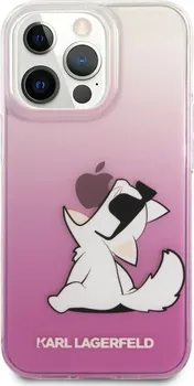 Pouzdro na mobilní telefon Karl Lagerfeld Choupette Eat pro Apple iPhone 13 Pro růžový