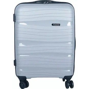 Malý plastový (polypropylen) kufr VIAGIO, obsah 35 l šedý