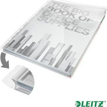 Kapsy s rozšiřitelnou kapacitou a chlopní "Jumbo", čirá, A4, 180 mikron, 20 mm, LEITZ