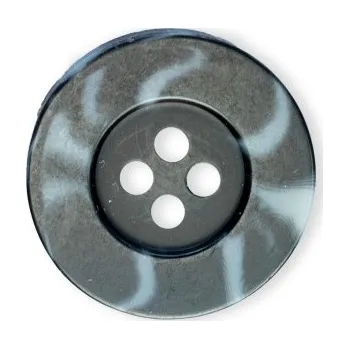 Knoflík Knoflík ČERNÝ ŽÍHANÝ 6708 - Černý, 15 mm