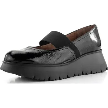 Dámské polobotky Wonders lakované slip-on polobotky na klínku Negro C-7311 - 38 | P690095