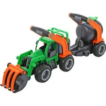 ostatní stavebnice Polesie Traktor GripTruck s pluhem a cisternou
