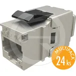 MULTIPACK 24 ks - rychlozařezávací keystone Solarix CAT5E STP SXKJ-5E-STP-BK-NA