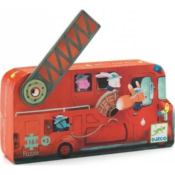 Puzzle DJECO Puzzle Hasičské auto - 16 dílků